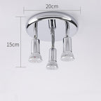 3-Light Industrial Modern Metal Black Flush Mount Ceiling Light for Bedroom