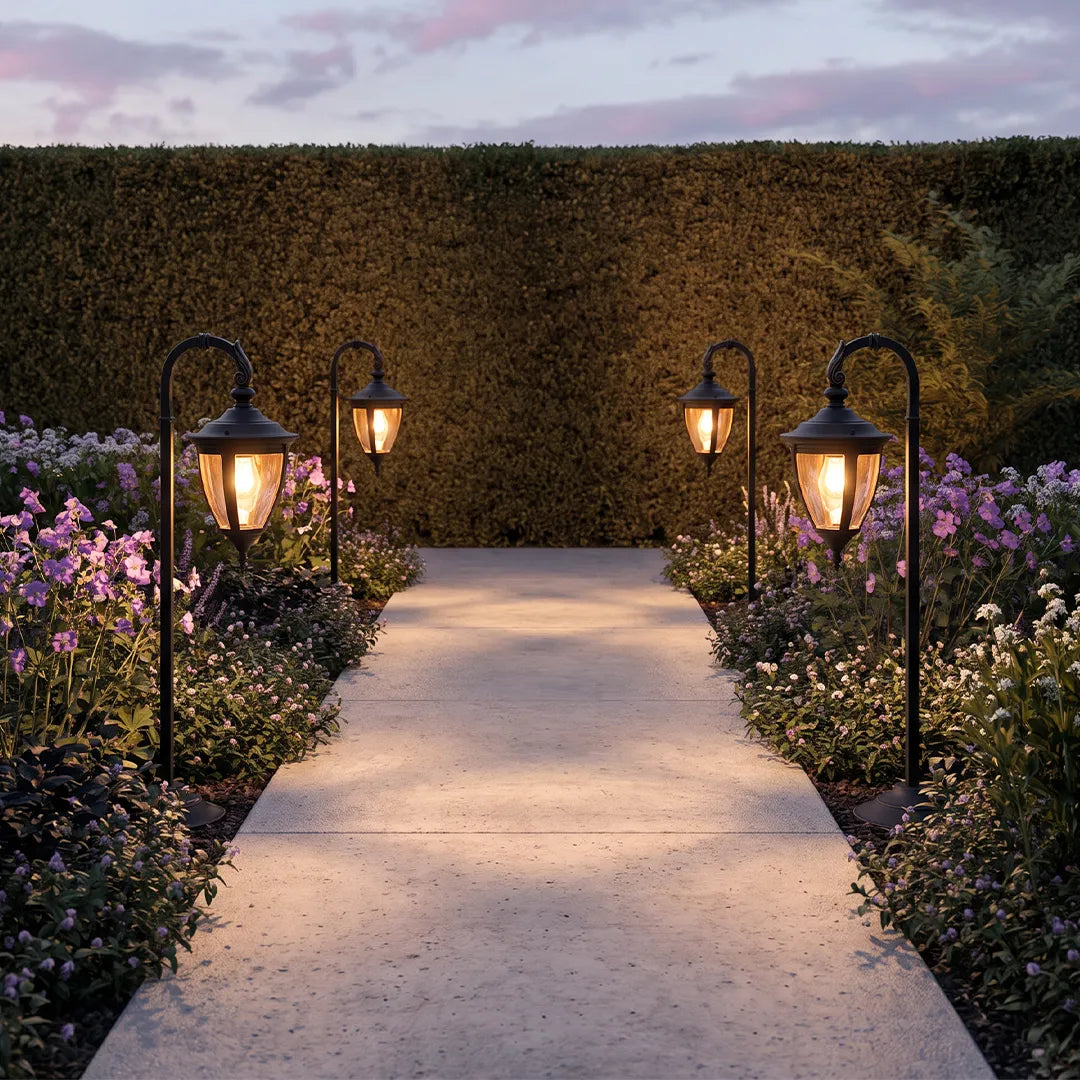Landscape Path Light European Vintage Curved Hook Light