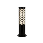Solar Powered LED Bollard Lights Modern Honeycomb Outdoor Light