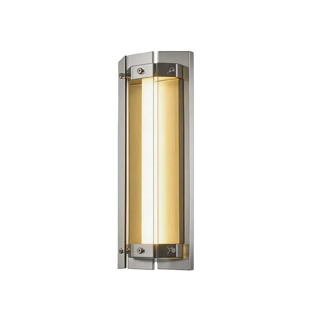 Silver Outdoor Wall Lights Modern Waterproof Glass LED Light