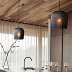 Simple Iron Woven Wabi-Sabi Zen Lanterns Japanese Style Chandelier