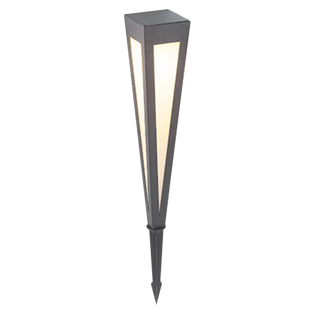 Adjustable RGB Solar LED Pathway Light Square Top & Conical Base Outdoor Lawn Lighting