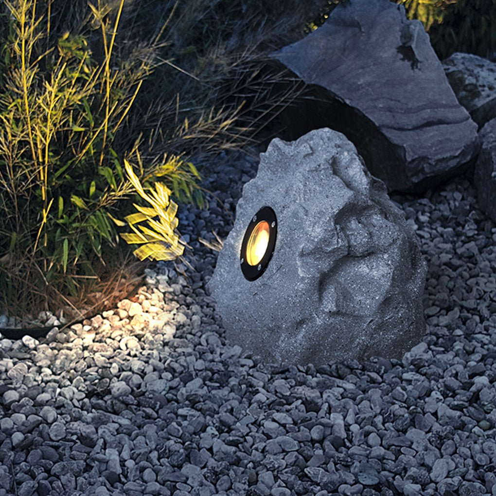 Resin Stone-Inspired Warm LED Garden Light Outdoor Illumination
