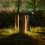 Realistic Tree Stump LED Outdoor Garden Lights - Cylindrical, Textured Design
