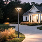 Garden Street Light Modern Black LED Solar Pole Light