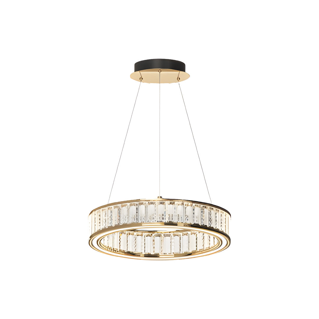 Large Crystal Chandeliers Luxury Circular Ceiling Light
