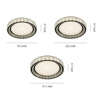 Chrome Flush Mount Light Simple Luxury Crystal Lights