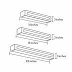 Rectangular Wood Waterproof LED Nordic Wall Lamp Mirror Light Sconces