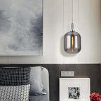 Sleek Industrial Glass Can LED Pendant Light