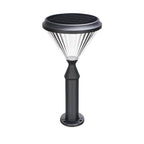Sleek Solar LED Outdoor Landscape Post Pole Lights - Black Tapered Top
