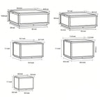 Square Pillar Light Ribbed Glass Outdoor Metal Light