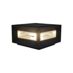 Square Pillar Lights Modern Creative Cube LED Solar Fence Post Light