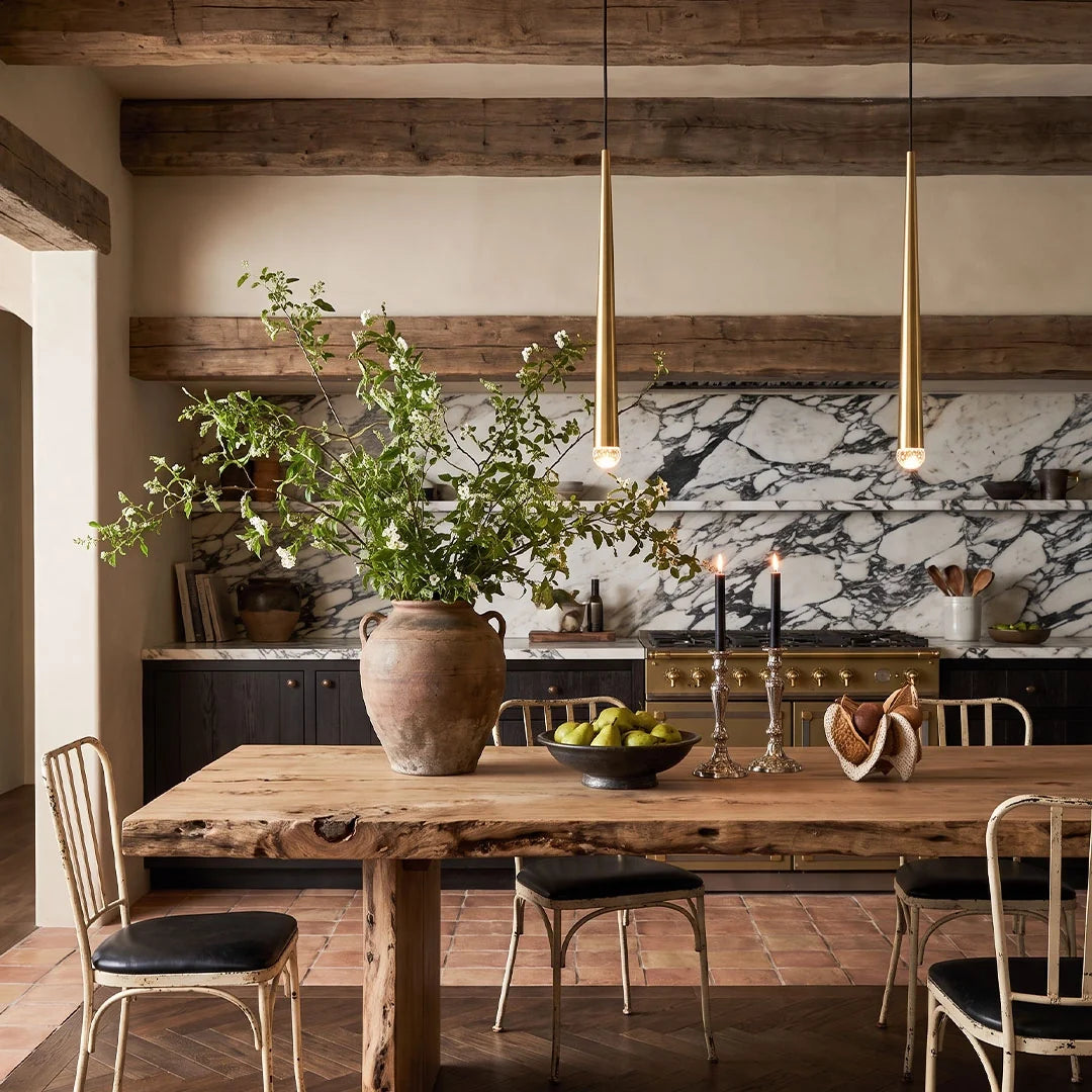Elongated Cylinder Island Kitchen Pendant Lighting Metal Acrylic Pendant Lighting