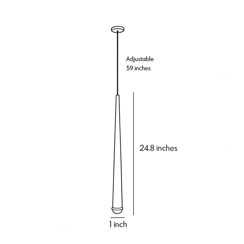 Elongated Cylinder Island Kitchen Pendant Lighting Metal Acrylic Pendant Lighting