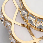 Small Crystal Flush Mount Ceiling Light Minimalist LED Light