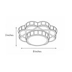 Small Crystal Flush Mount Ceiling Light Minimalist LED Light