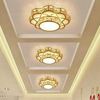 Small Crystal Flush Mount Ceiling Light Minimalist LED Light