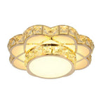 Small Crystal Flush Mount Ceiling Light Minimalist LED Light
