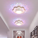 Small Crystal Flush Mount Ceiling Light Minimalist LED Light