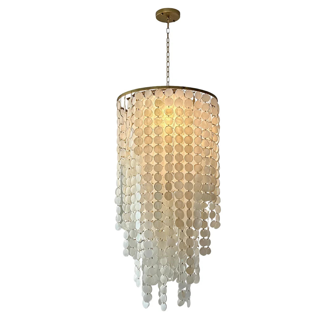 Small Staircase Chandelier American Country Shell Ceiling Light