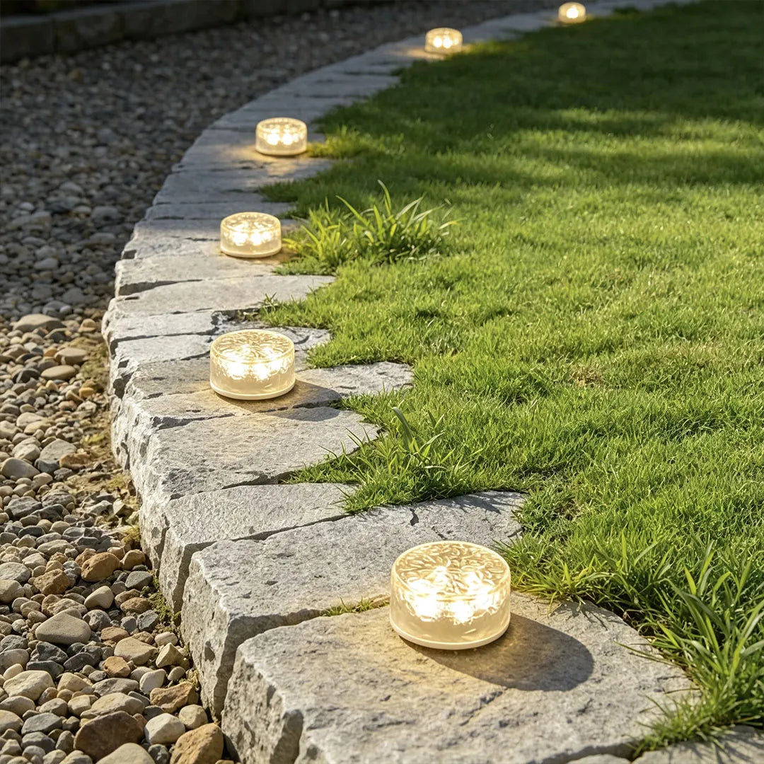 4-PCS Small Step Lights LED Round Ice Brick Step Atmosphere Light