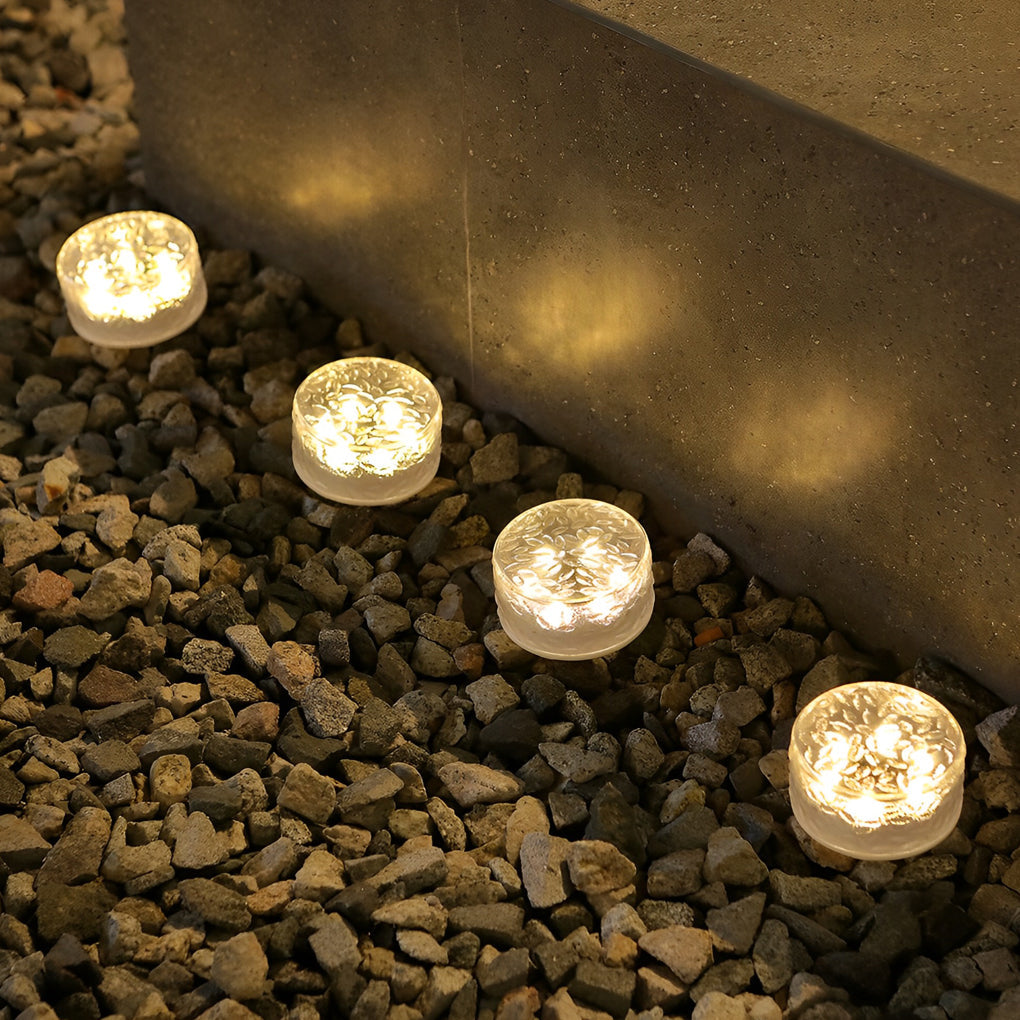 4-PCS Small Step Lights LED Round Ice Brick Step Atmosphere Light