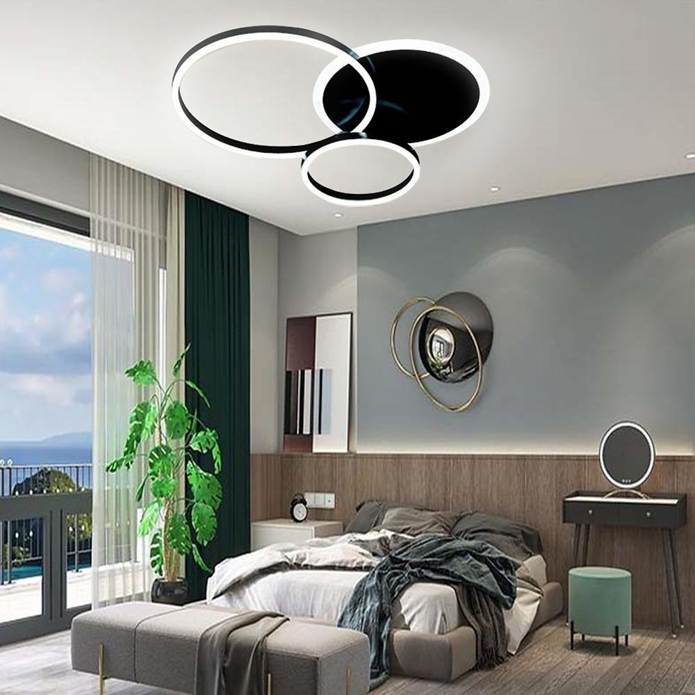 3-Layers LED Modern Circle Flush Mount Light - 3-Color Dimmable, 26x20