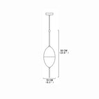 1 Bulb Gradient Blue Glass Pendant Light Modern Industrial Pendant Lamp