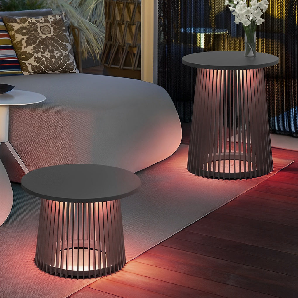 Solar Coffee Table Waterproof Iron Cage Solar Outdoor Lamp