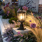 Solar Column Pillar Lights LED Waterproof Garden Fence Post Light