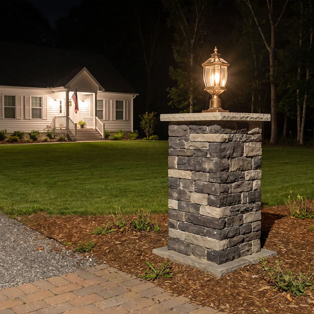 Solar Column Pillar Lights LED Waterproof Garden Fence Post Light
