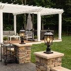 Solar Column Pillar Lights LED Waterproof Garden Fence Post Light