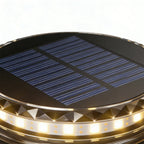 4 Pcs Solar Disc Light Modern LED Black Landscape Lighting