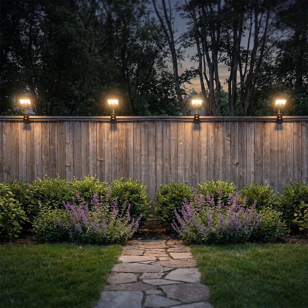 2 PCS Clip on Outdoor Solar Lights and USB Rechargeable Light