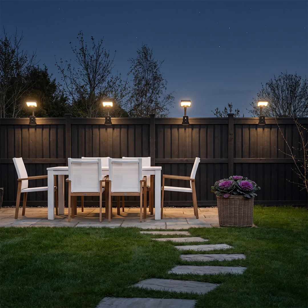 2 PCS Clip on Outdoor Solar Lights and USB Rechargeable Light