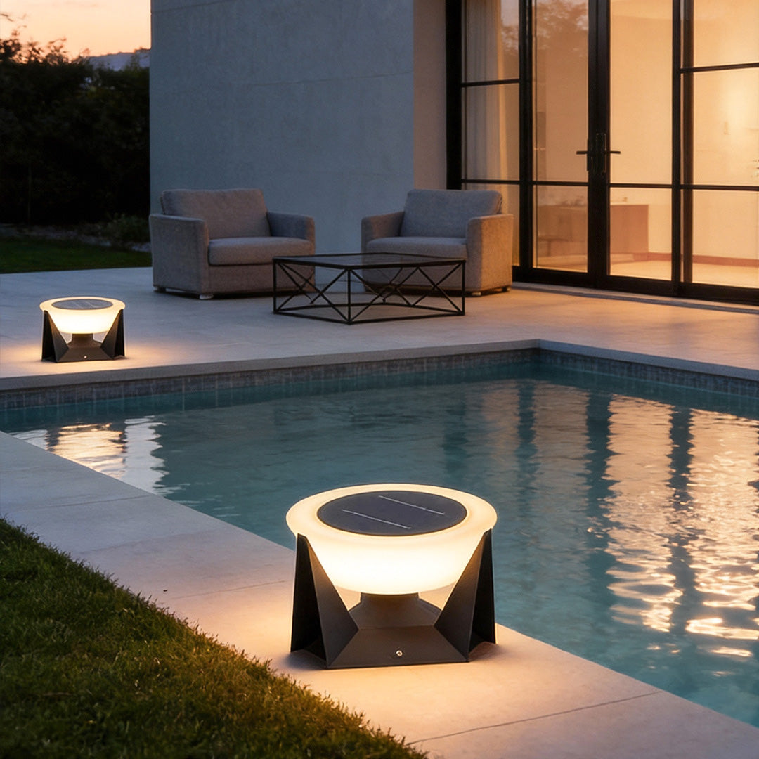 Solar Fence Pillar Light Waterproof LED Modern Outdoor Light