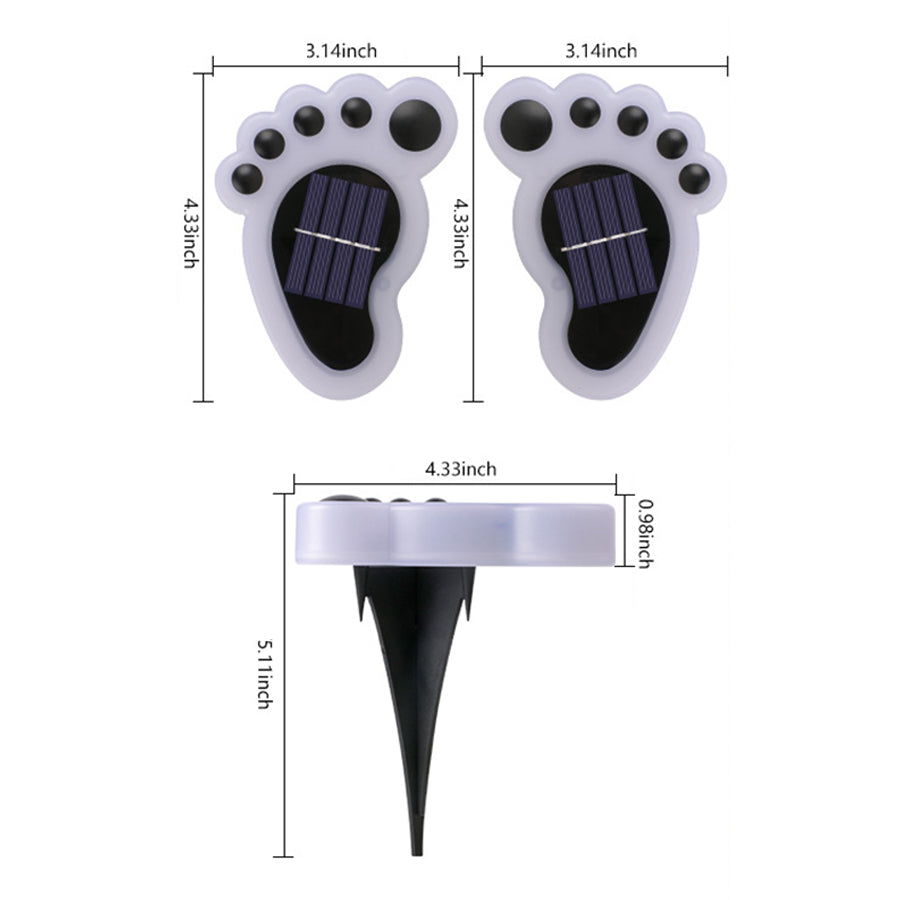 2 PCS Yard Path Lights Solar LED Waterproof Landscape Lights