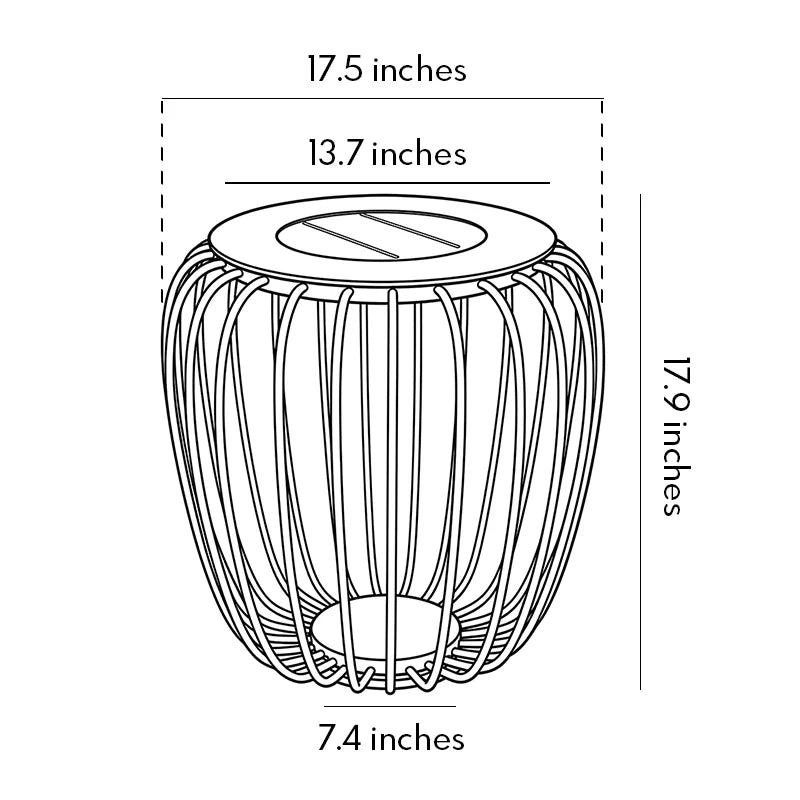Solar Garden Lanterns Modern Waterproof LED Outdoor Lamp