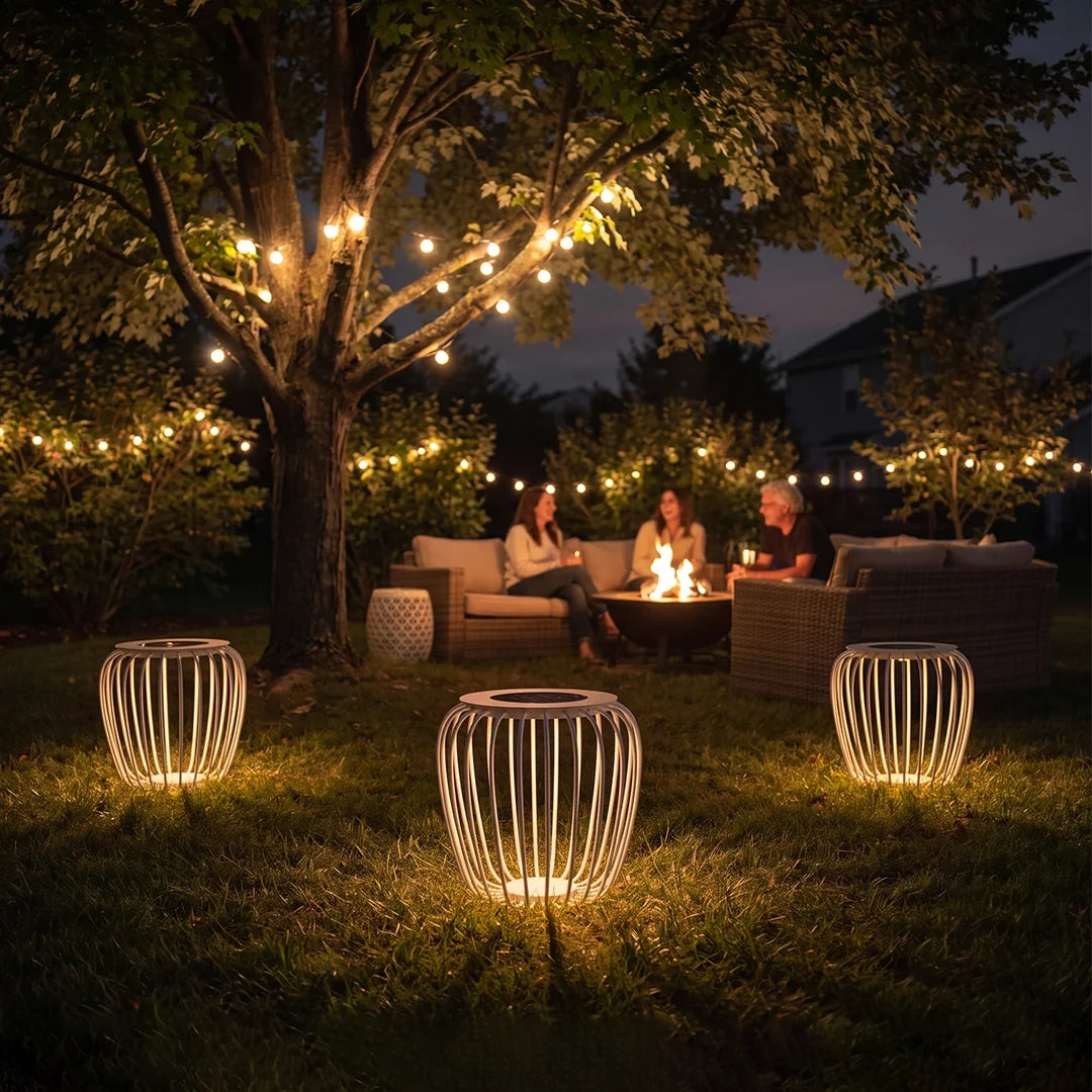 Solar Garden Lanterns Modern Waterproof LED Outdoor Lamp