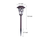 Solar Glass & Metal Stake Lawn Lights LED Retro Modern Waterproof Lighting