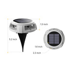4 PCS In Ground Path Lights Solar Waterproof Light