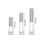 Solar Powered LED Bollard Lights Modern Honeycomb Outdoor Light