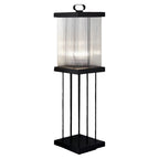 Solar Lanterns for Garden Square Ripple Waterproof Black Light