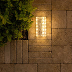 2Pcs Solar LED 10 Hours Max Brick Lights for Modern Outdoor Step Deck Ambiance - Rectangular