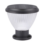 Solar Light Post Cap Minimalist Black LED Metal Light
