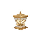Solar Lights Outdoor Gate Pillar Modern All-Copper Light