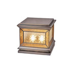 Solar Lights Pillar Modern Copper Outdoor Gate Lighting