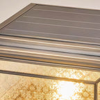 Solar Lights Pillar Modern Copper Outdoor Gate Lighting