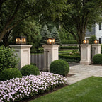 Solar Outdoor Pillar Lights Modern E27 Courtyard Lights