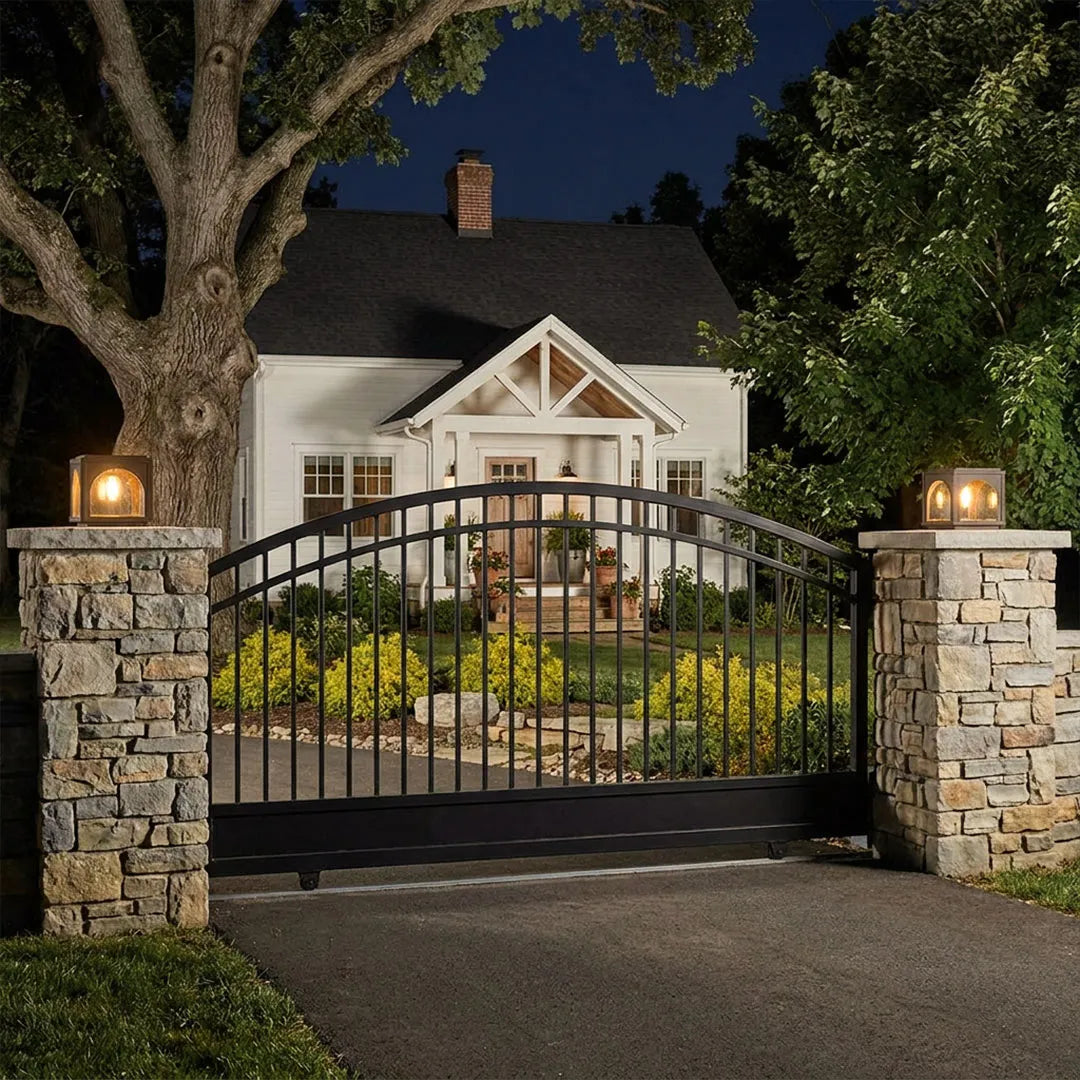 Solar Outdoor Pillar Lights Modern E27 Courtyard Lights